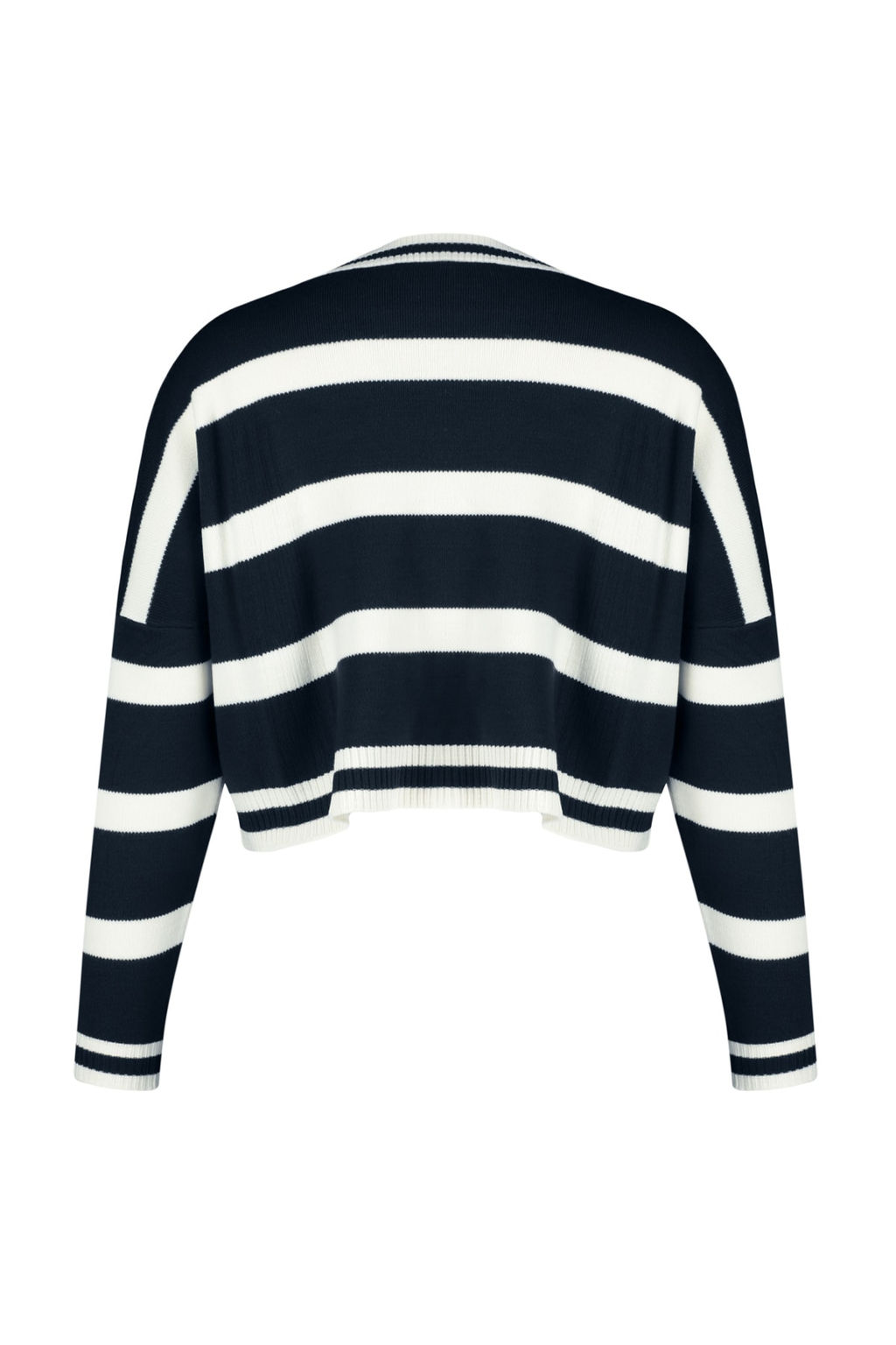 Lacivert Crop Cizgili Triko Kazak TWOAW23KZ00205