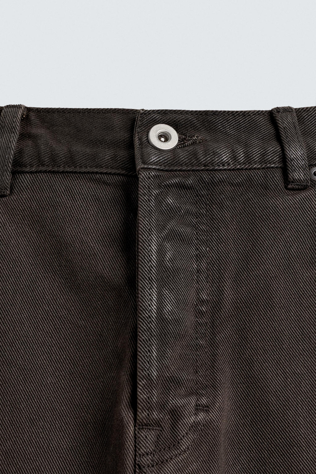 WAXED FINISH STRAIGHT-LEG JEANS - Zara фото 9