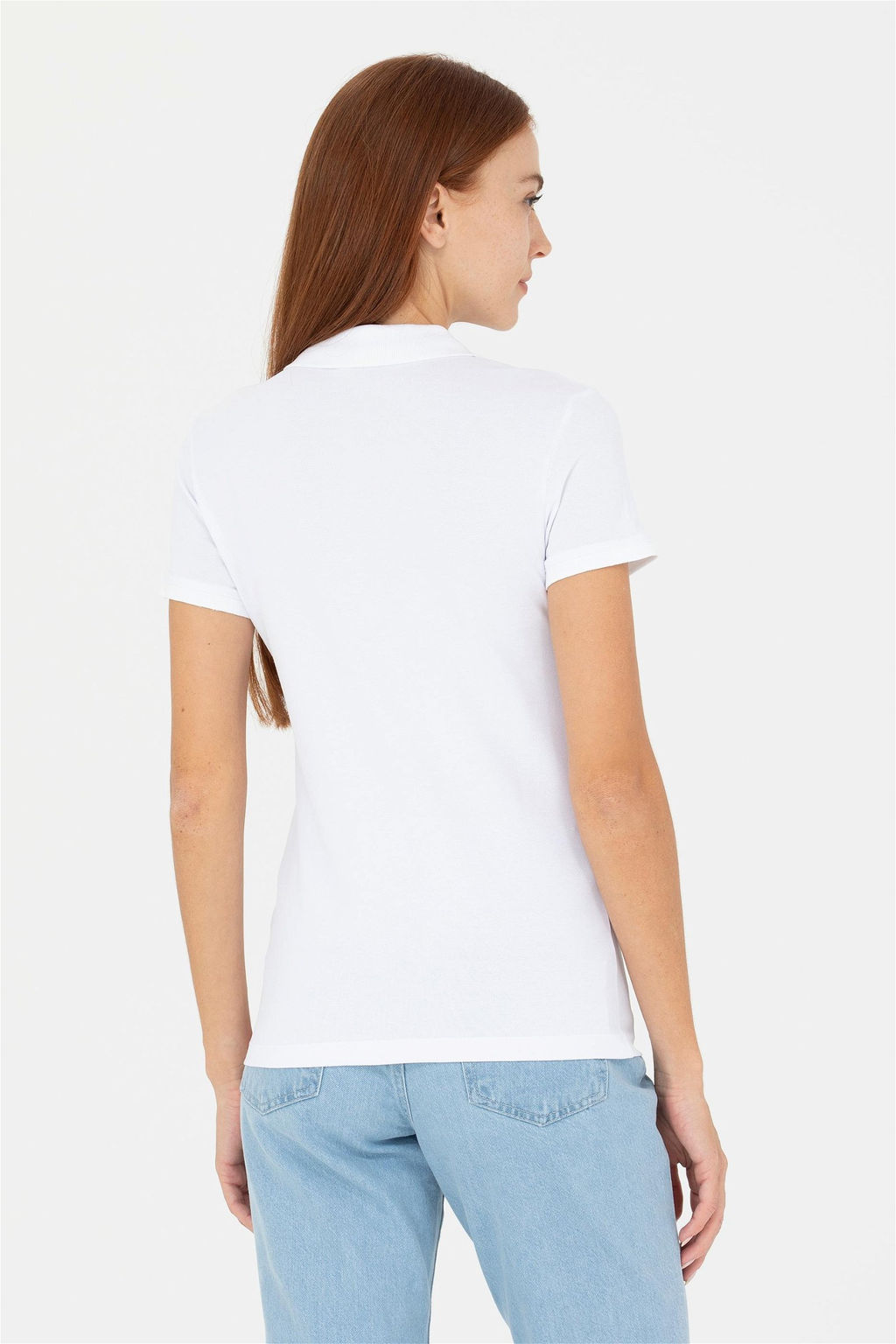 Женская белая базовая футболка - U.s. polo assn фото 5