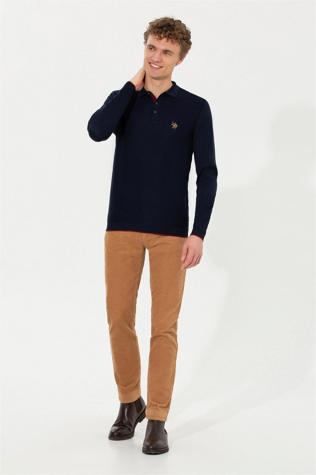 U. S. Polo Assn Мужские светло-коричневые брюки из плотной ткани - U.s. polo assn фото 8