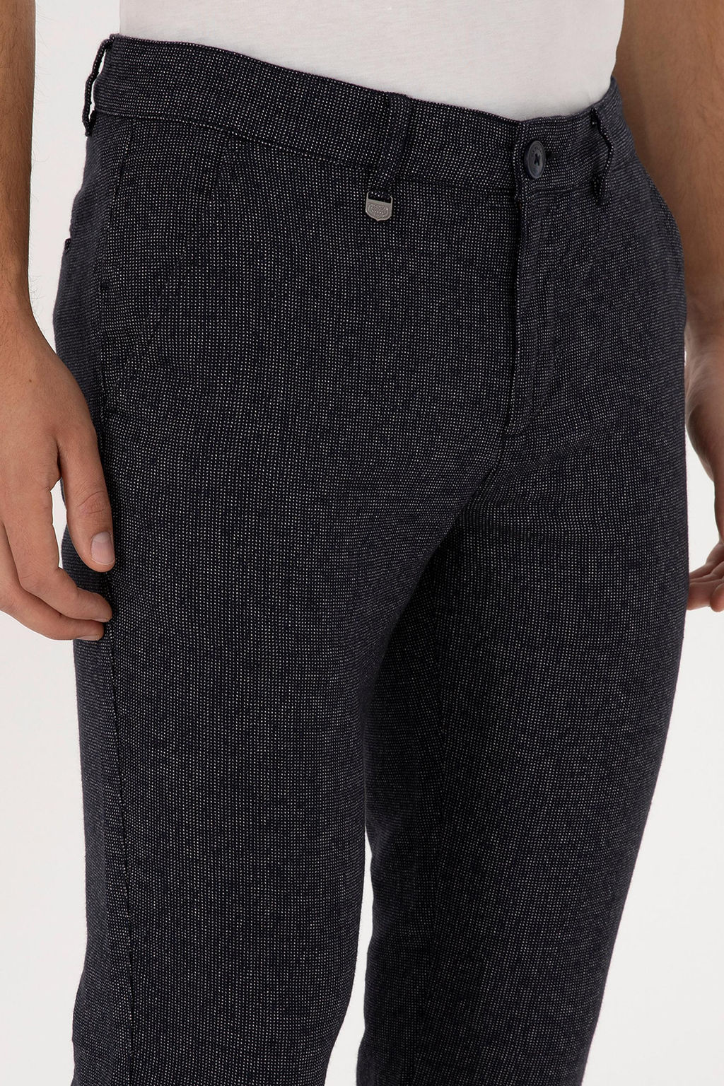 Erkek Lacivert Slim Fit Kanvas / Chino Pantolon - U.s. polo assn фото 5