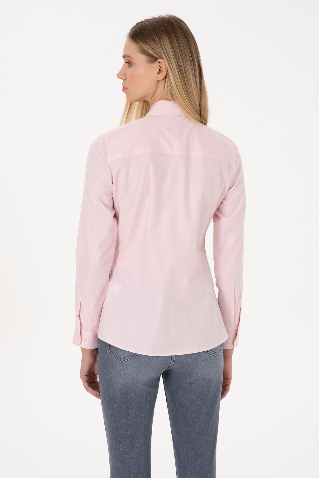 Kad_n A__k Pembe Uzun Kollu Basic G_mlek - U.s. polo assn фото 5