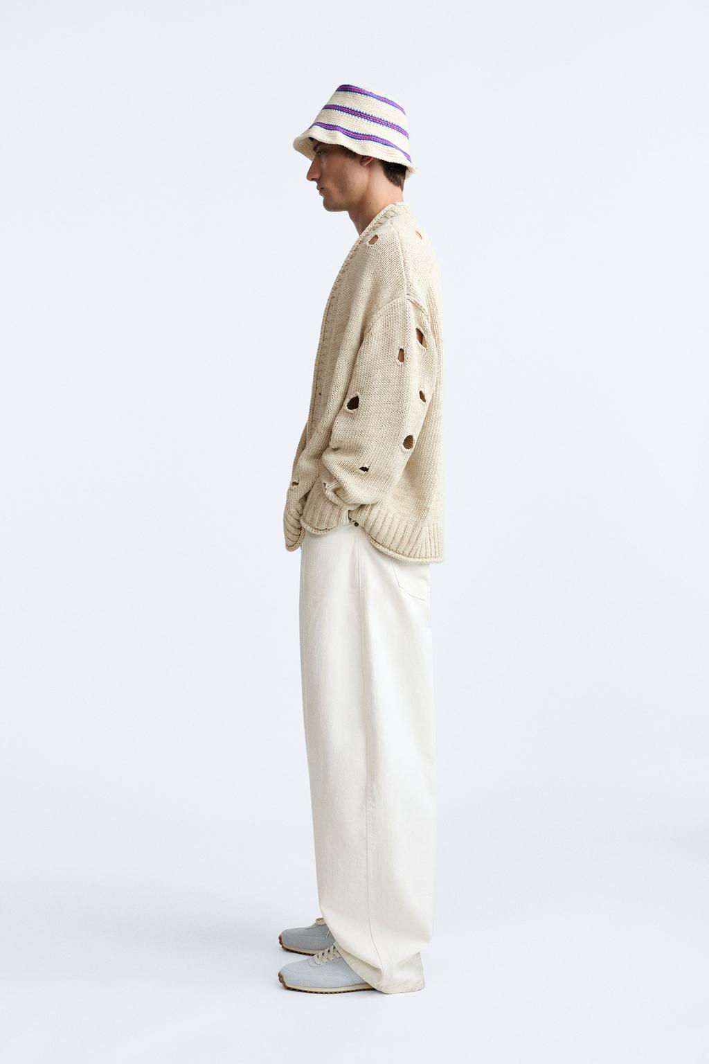 CARDIGAN WITH HOLES LIMITED EDITION - Zara фото 5