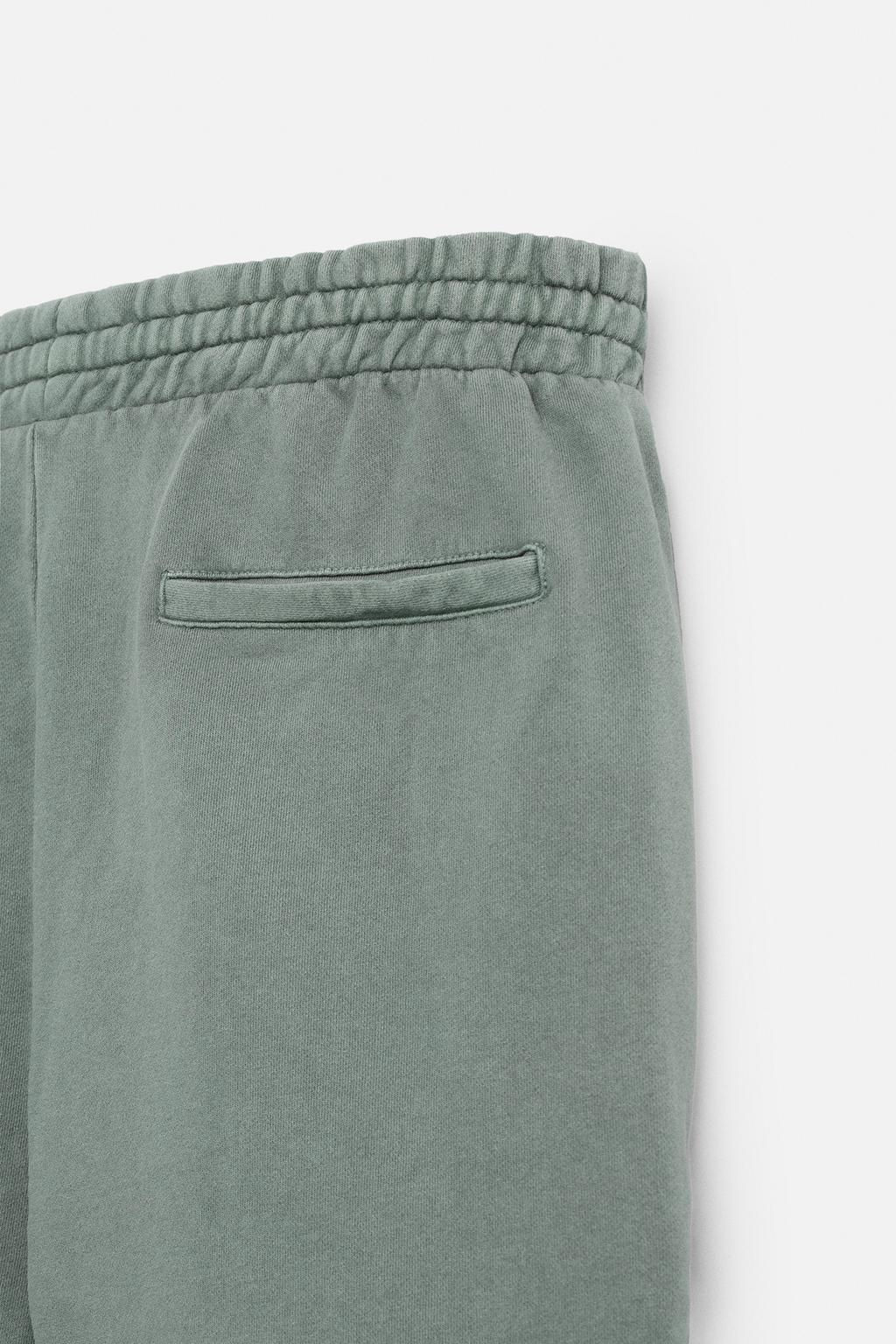 WASHED RELAXED FIT JOGGER BERMUDA SHORTS - Zara фото 49