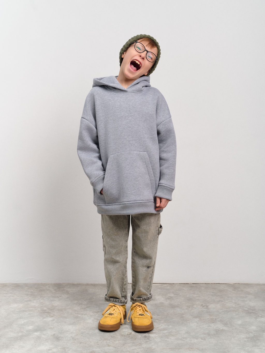 Толстовка с капюшоном для мальчика "Basic" меланж