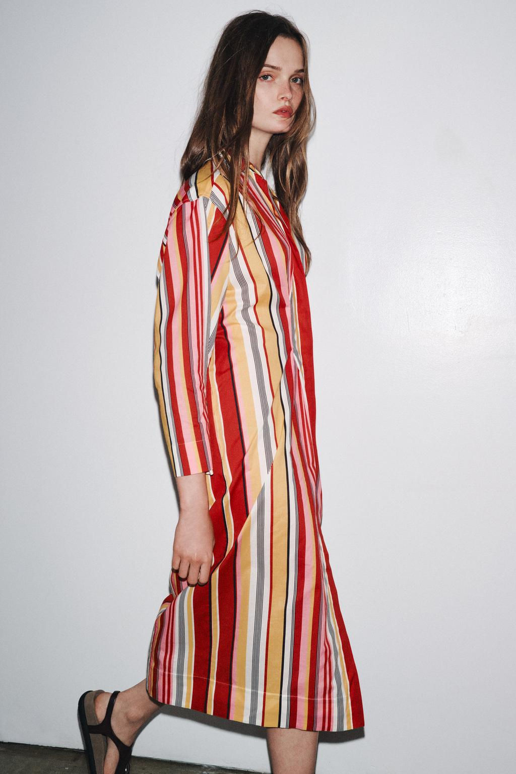 ZW COLLECTION STRIPED SHIRT DRESS - Zara фото 2
