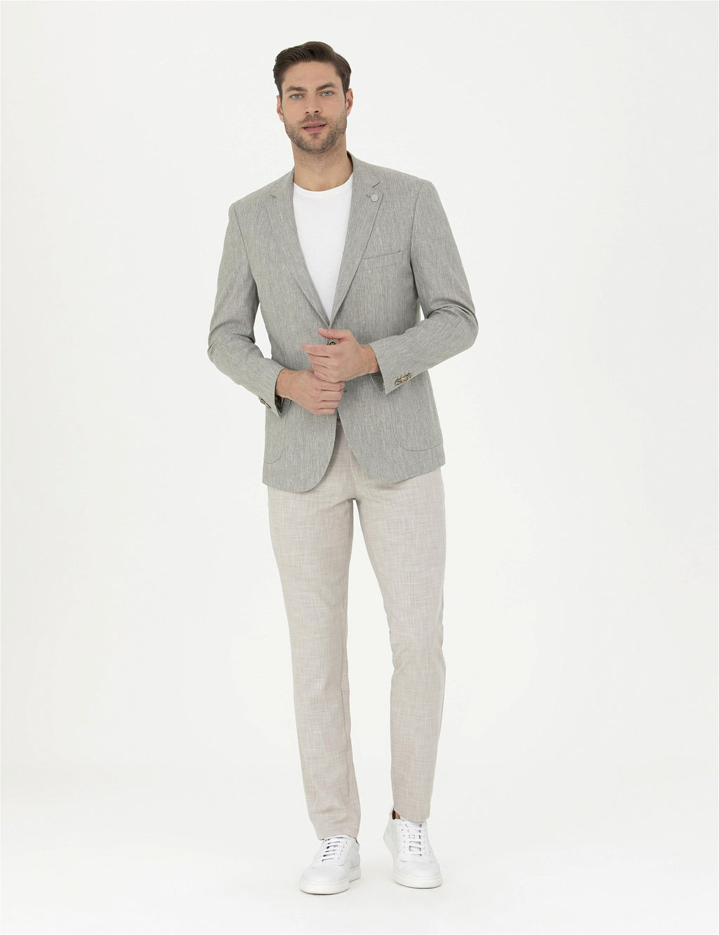 Bej Ex. Slim Fit Kuma_ Pantolon
