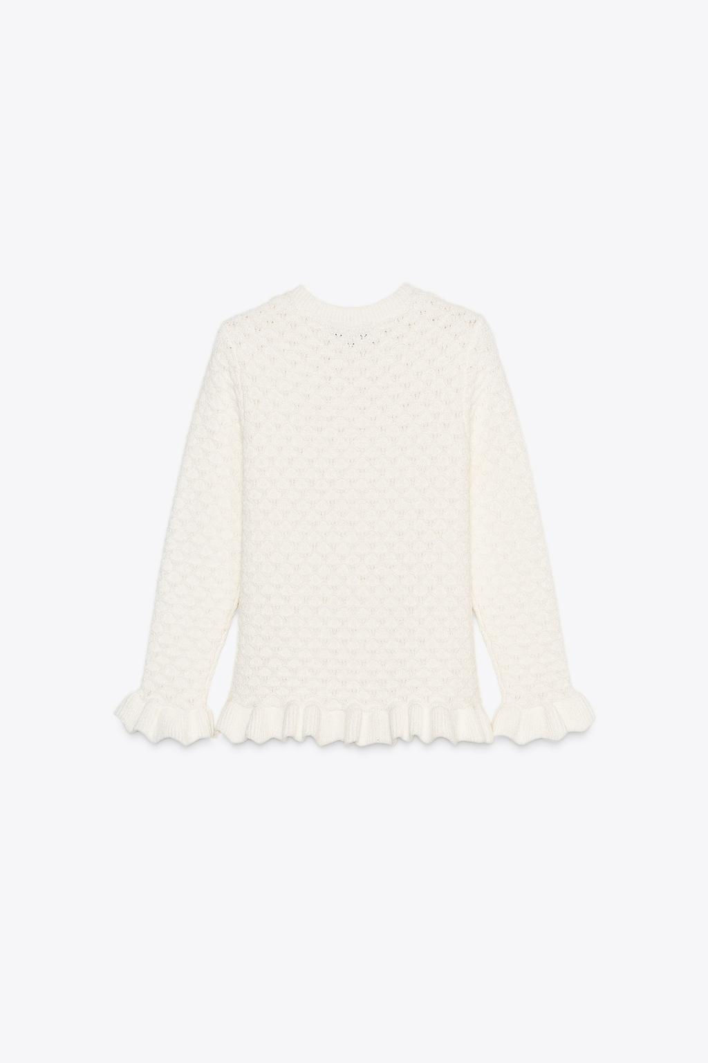 RUFFLED KNIT CARDIGAN - Zara фото 6