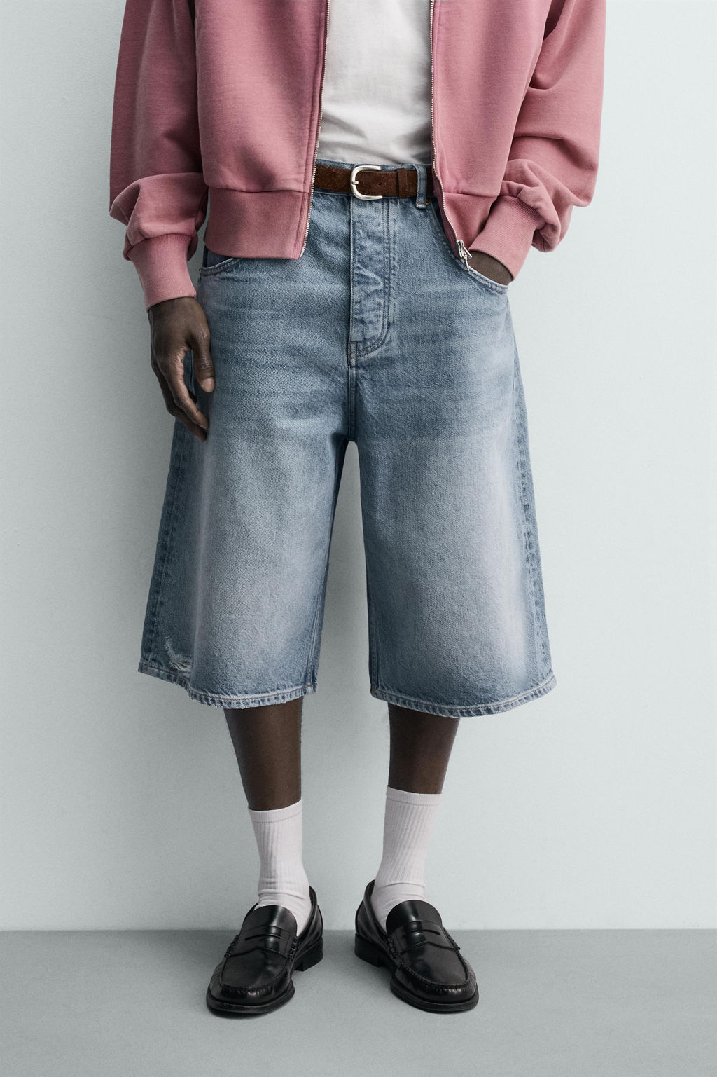 BERMUDA DENIM BAGGY FIT / Azul