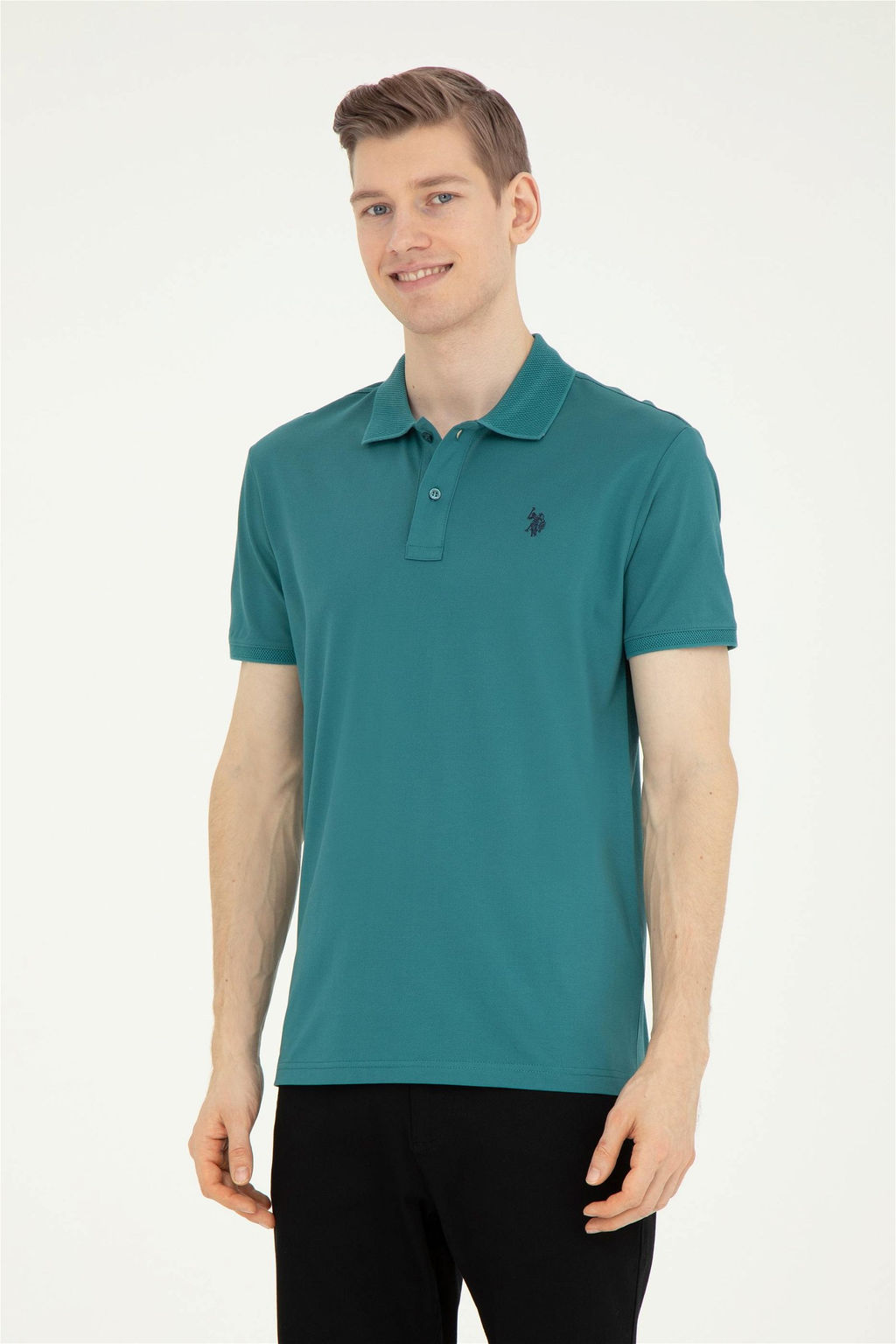 Мужская темно-зеленая футболка - U.s. polo assn фото 3