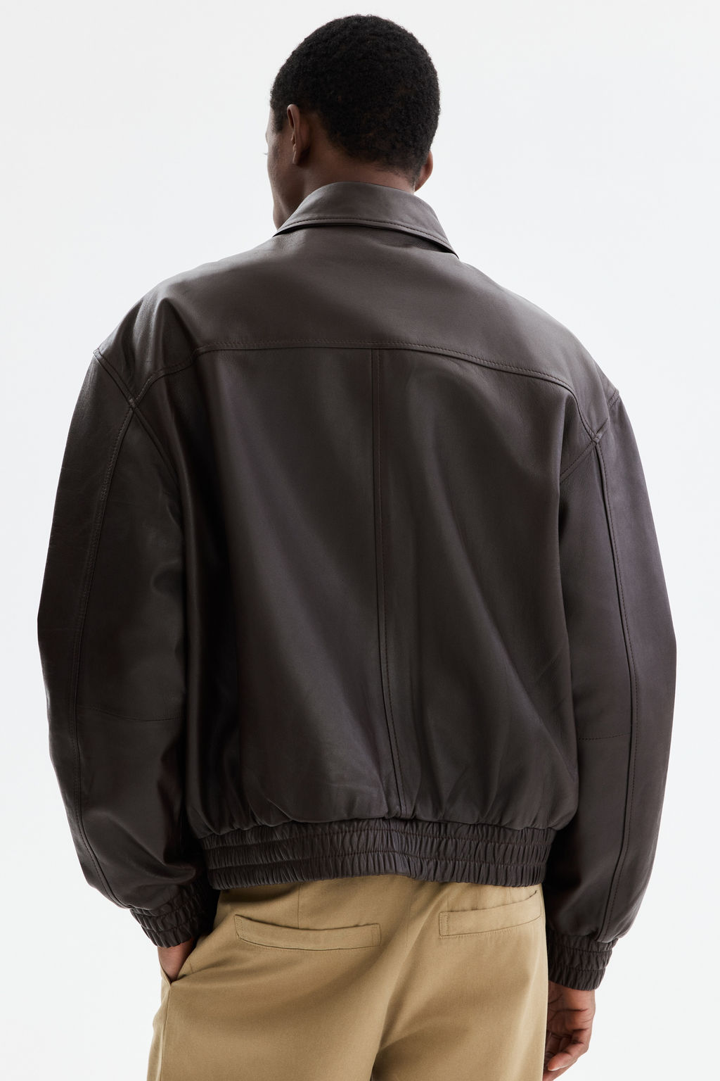 Leather bomber jacket - H&m фото 3