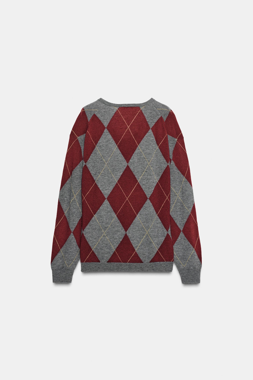 100% WOOL DIAMOND SWEATER - Zara фото 7