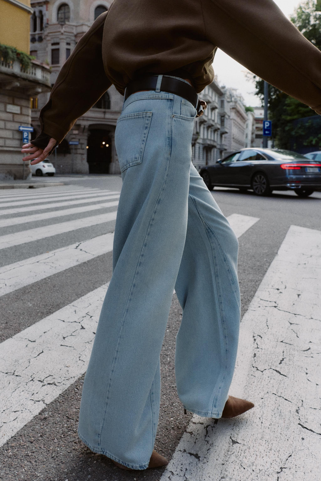 Z1975 WIDE-LEG HIGH-WAIST JEANS - Zara фото 5