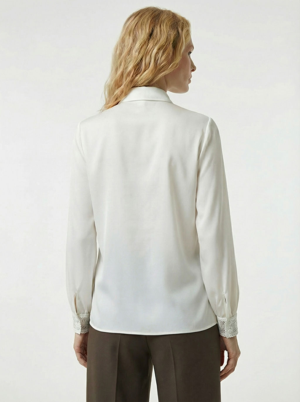 Блузка с кружевом OD-808-5 белый