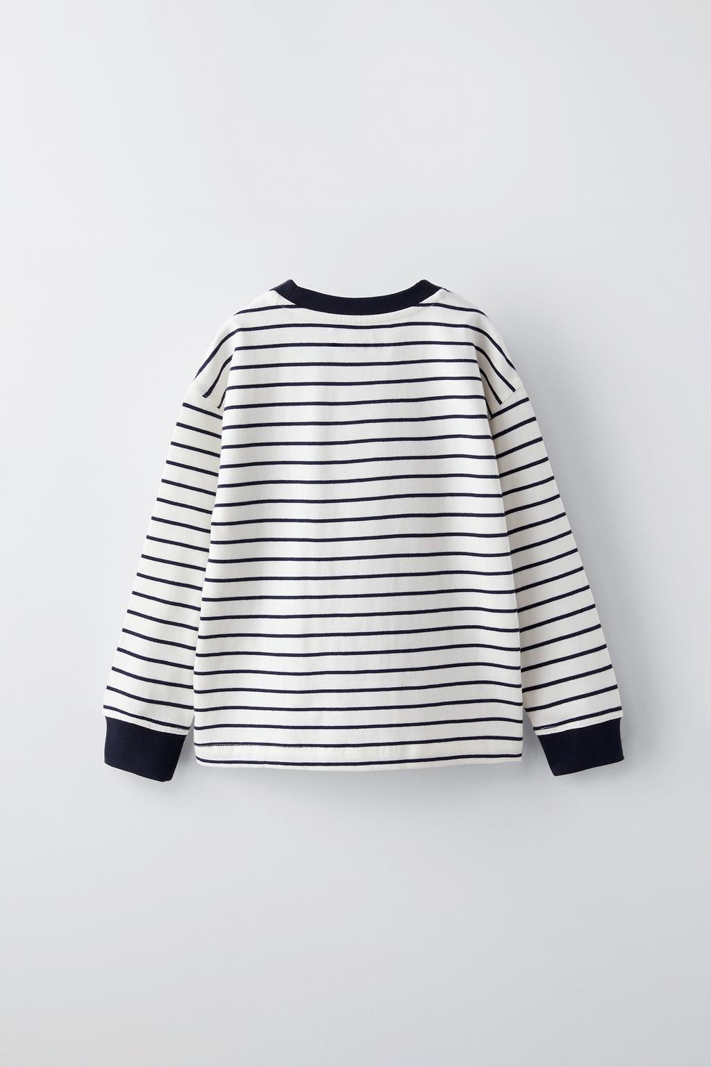 STRIPED HEAVY JERSEY T-SHIRT - Zara фото 2