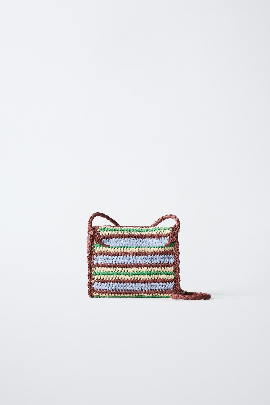 RAFFIA-EFFECT CROSSBODY BAG - Zara фото 5