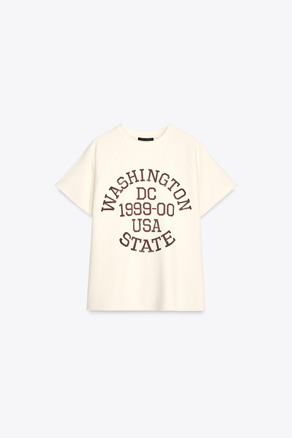 WASHED-EFFECT TEXT PLUSH SWEATSHIRT - Zara фото 18