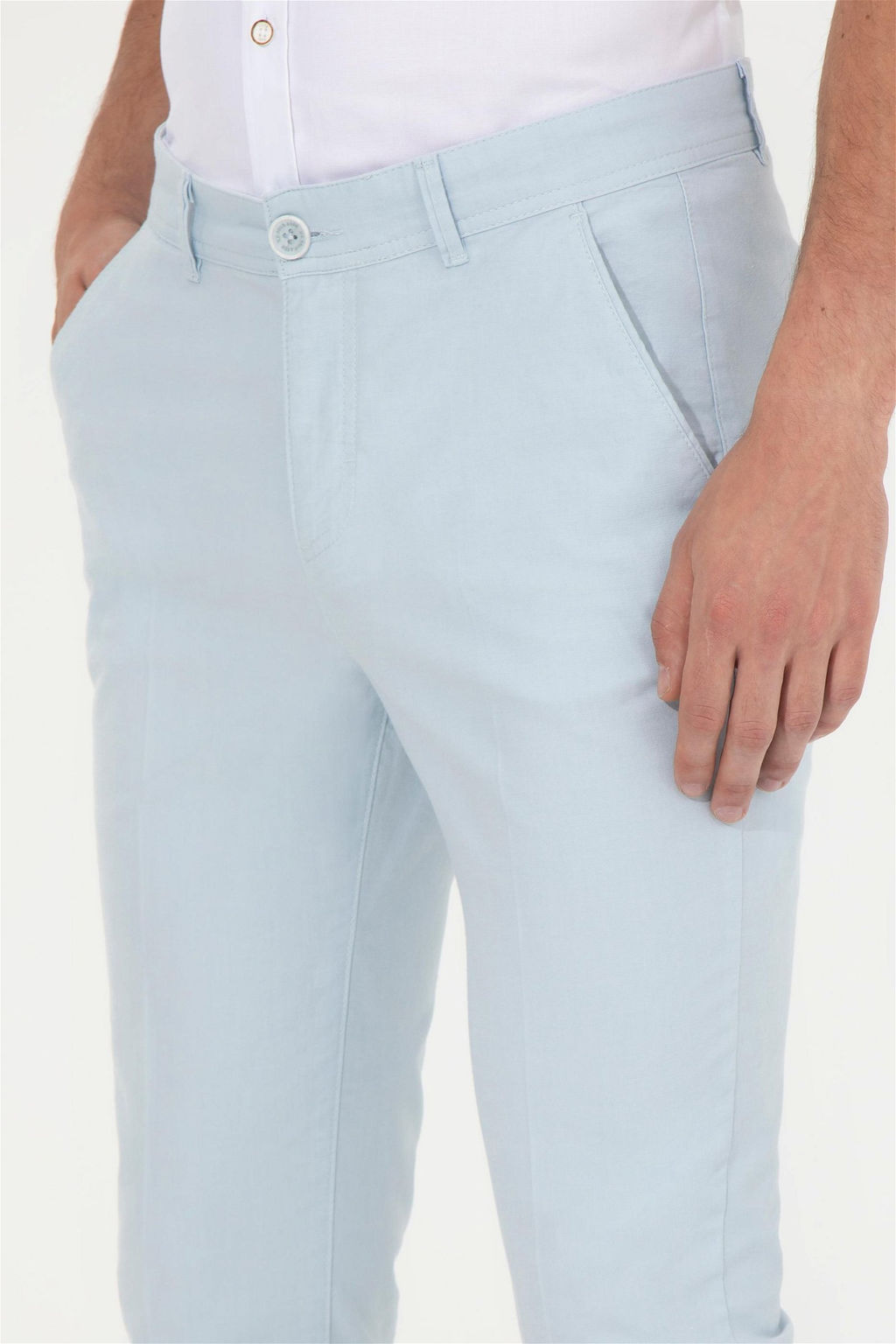 Мужские голубые брюки из плотной ткани - U.s. polo assn фото 5
