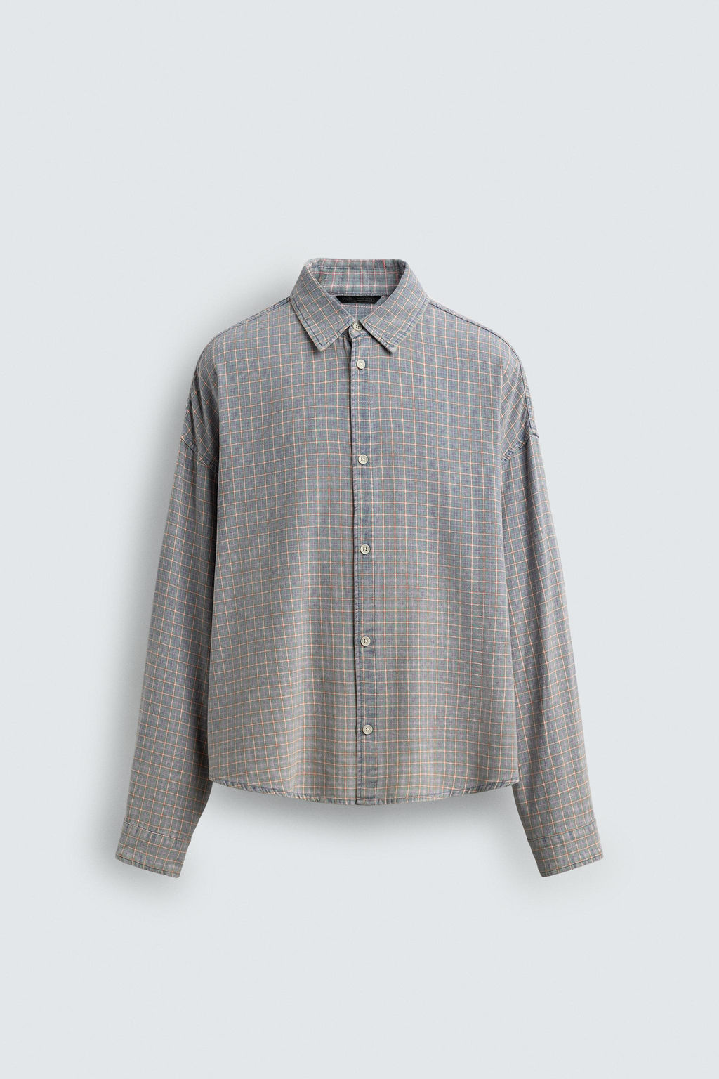 CHECK TEXTURED OVERSHIRT