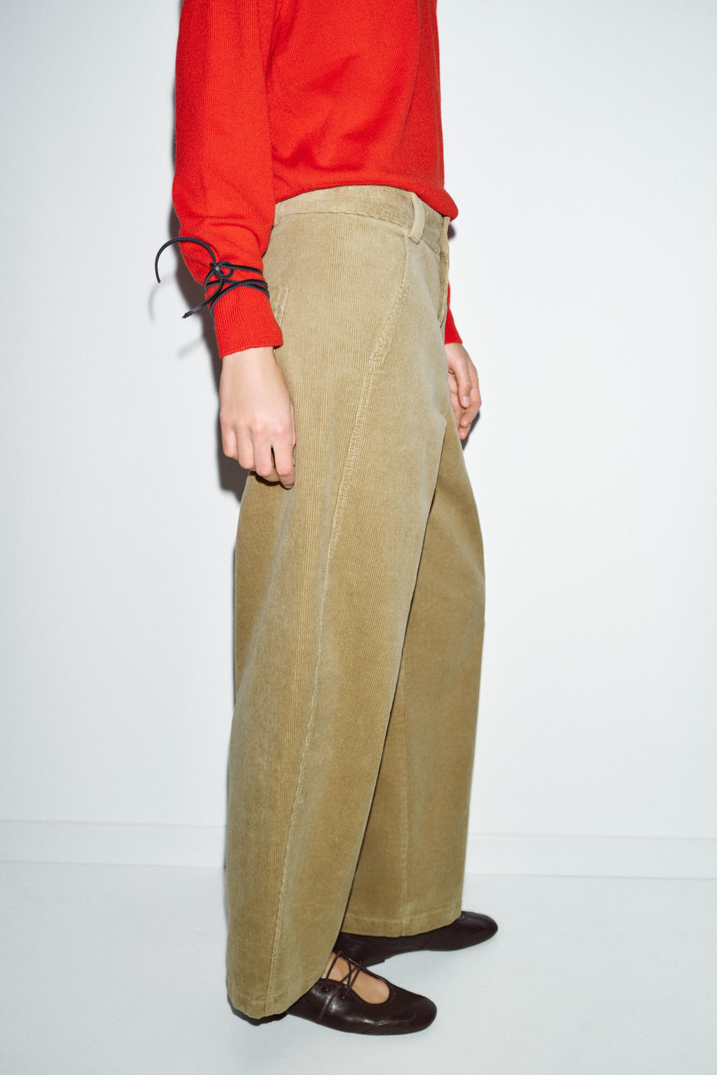 BARREL CORDUROY TROUSERS - Zara фото 14