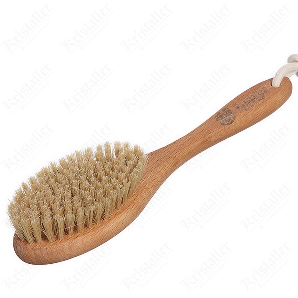 Kristaller Щётка для сухого массажа на ручке, щетина кабан, 215 пучков  фото 2