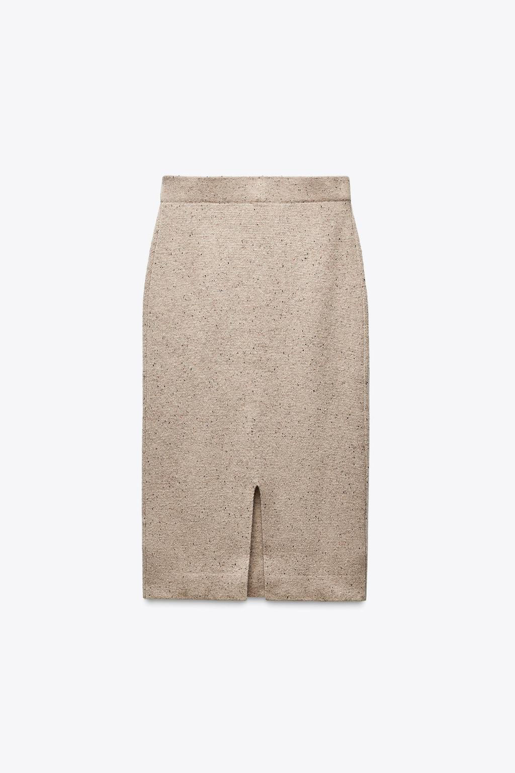 100% WOOL MIDI SKIRT - Zara фото 8