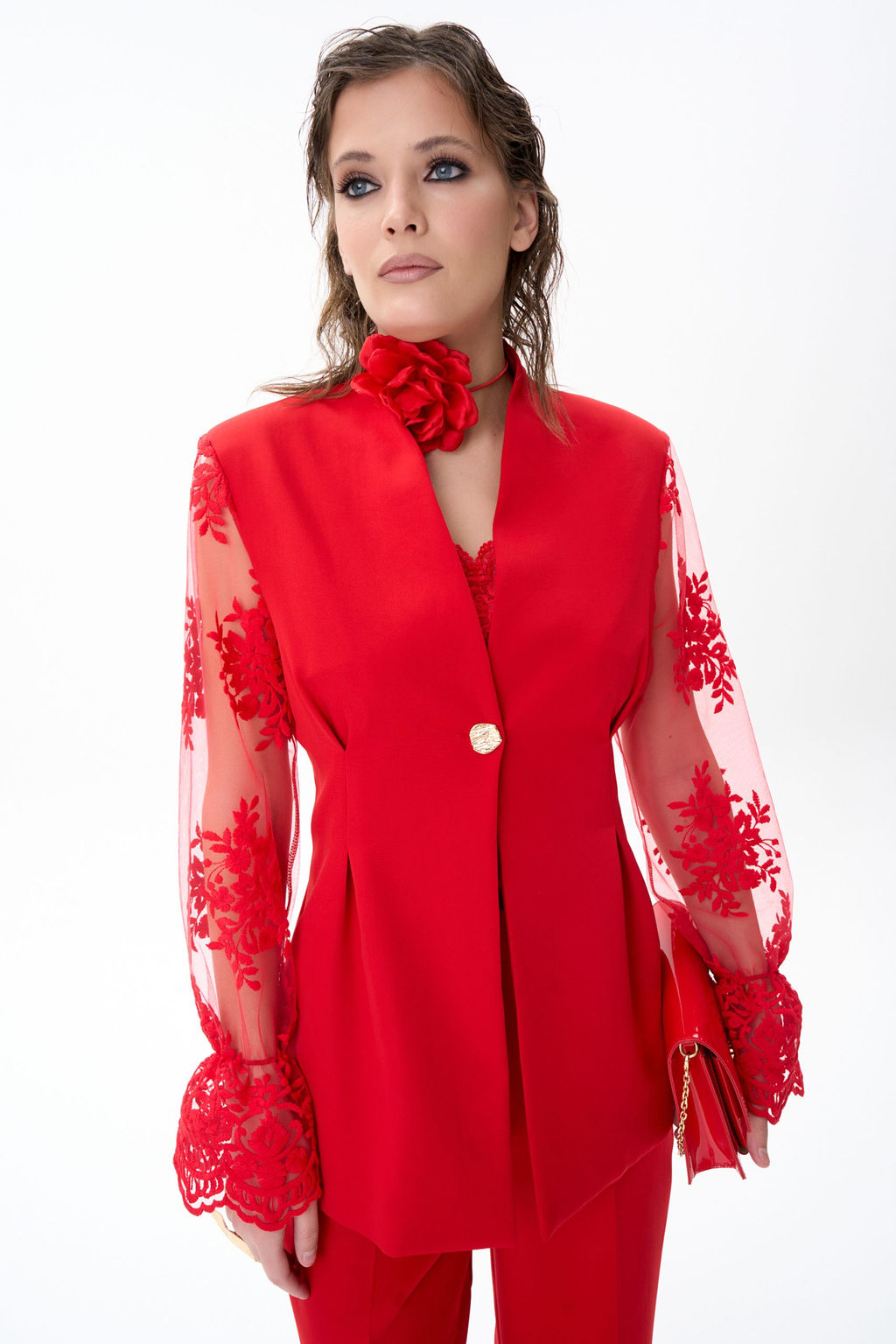 Пиджак Хейзел (красный) - Эльза фото 6