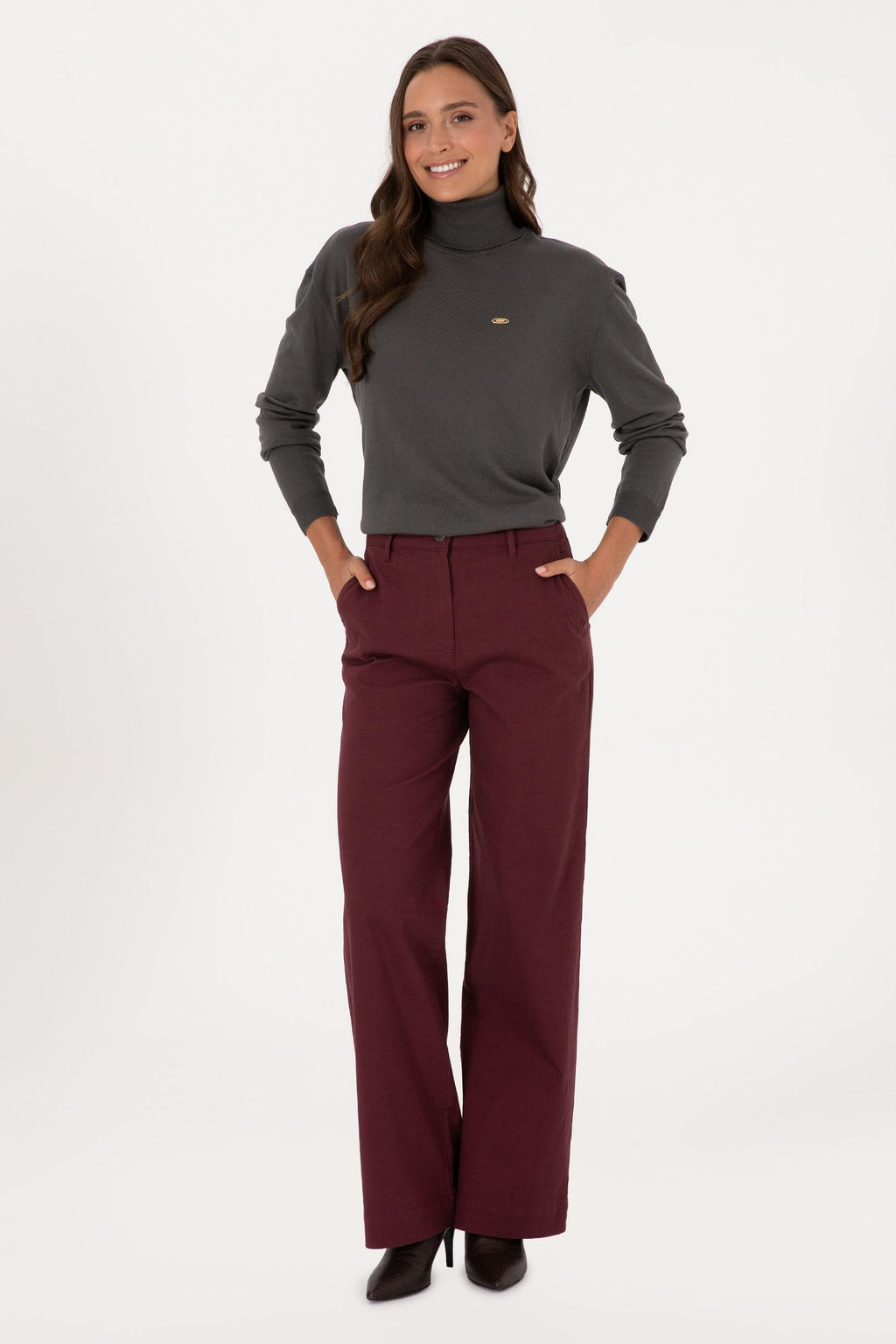 Kad_n Bordo Kanvas Pantolon Sepette S_rpriz _ndirim - U.s. polo assn фото 3