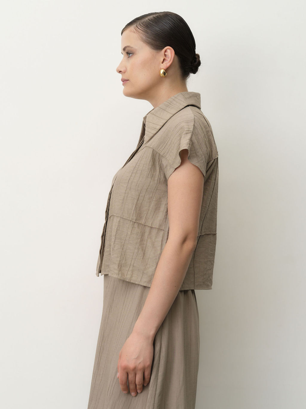 Блуза из вискозы 5011946 коричневая