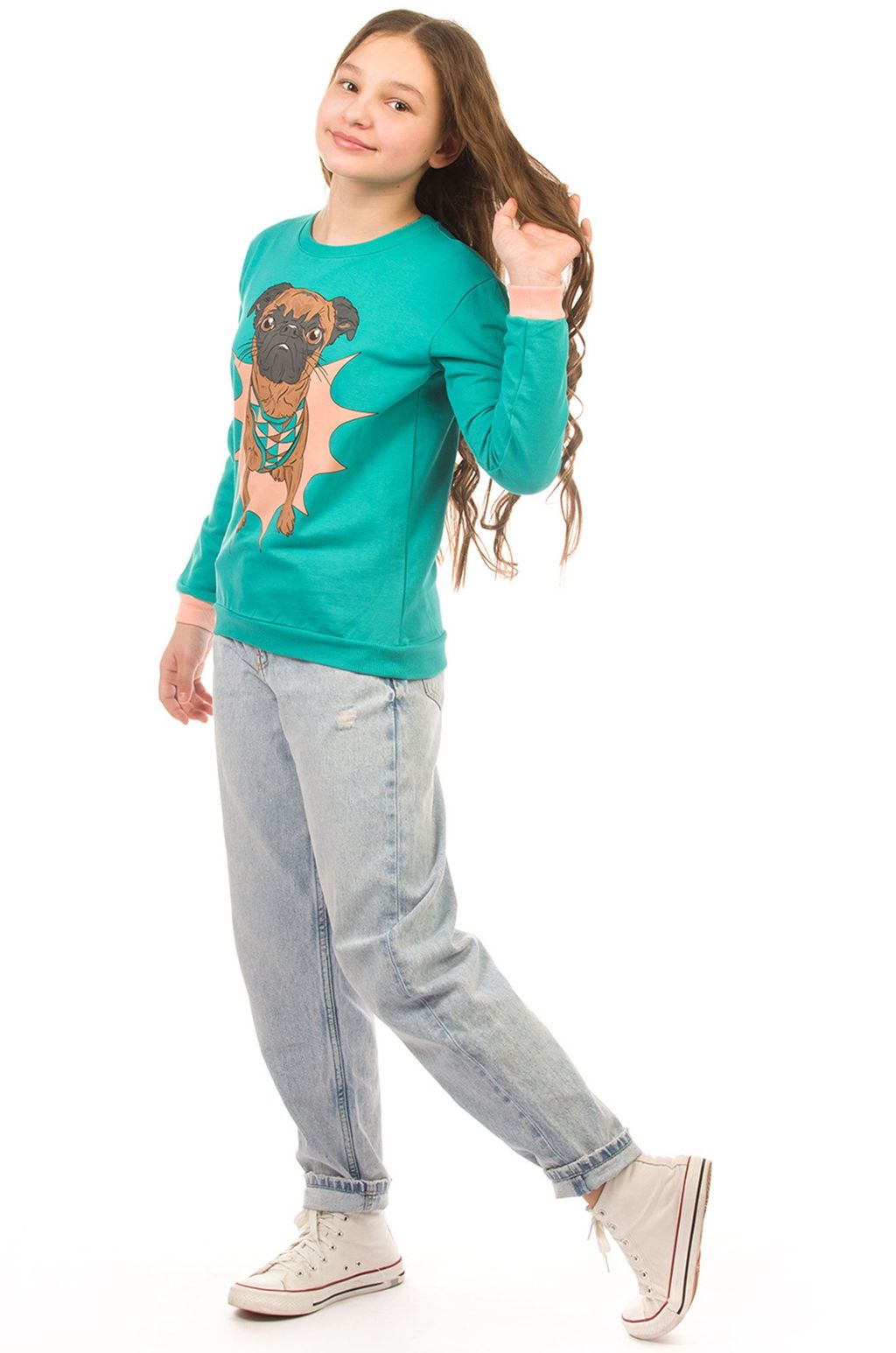 Свитшот для девочки из футера Baby Style