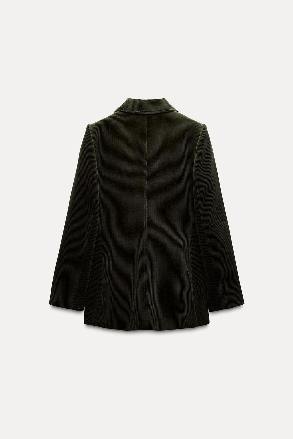 DOUBLE-BREASTED CORDUROY BLAZER ZW COLLECTION - Zara фото 5