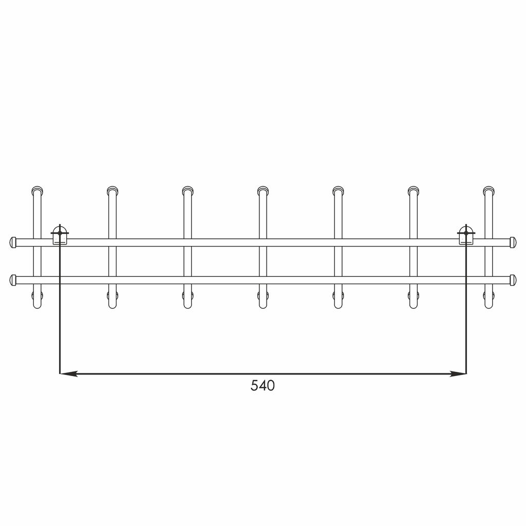 Вешалка "Норма-7" 70*17*80 (бел.,медн.,серебр.,черн., коричн.) арт. ВН 66