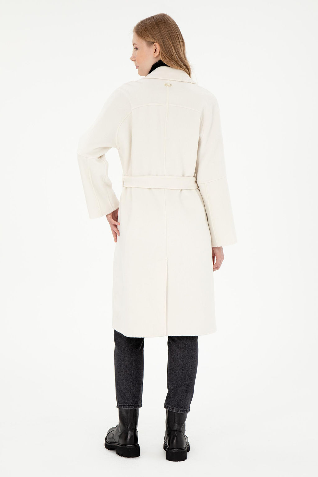 Женское кремовое пальто с вышивкой Неожиданная скидка в корзине - U.s. polo assn фото 5