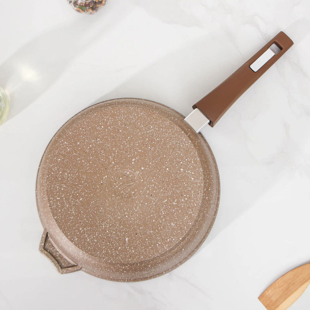 Сковорода 26см АП Гранит brown со съемной ручкой и стеклянной крышкой арт.С026806 - Мечта фото 5