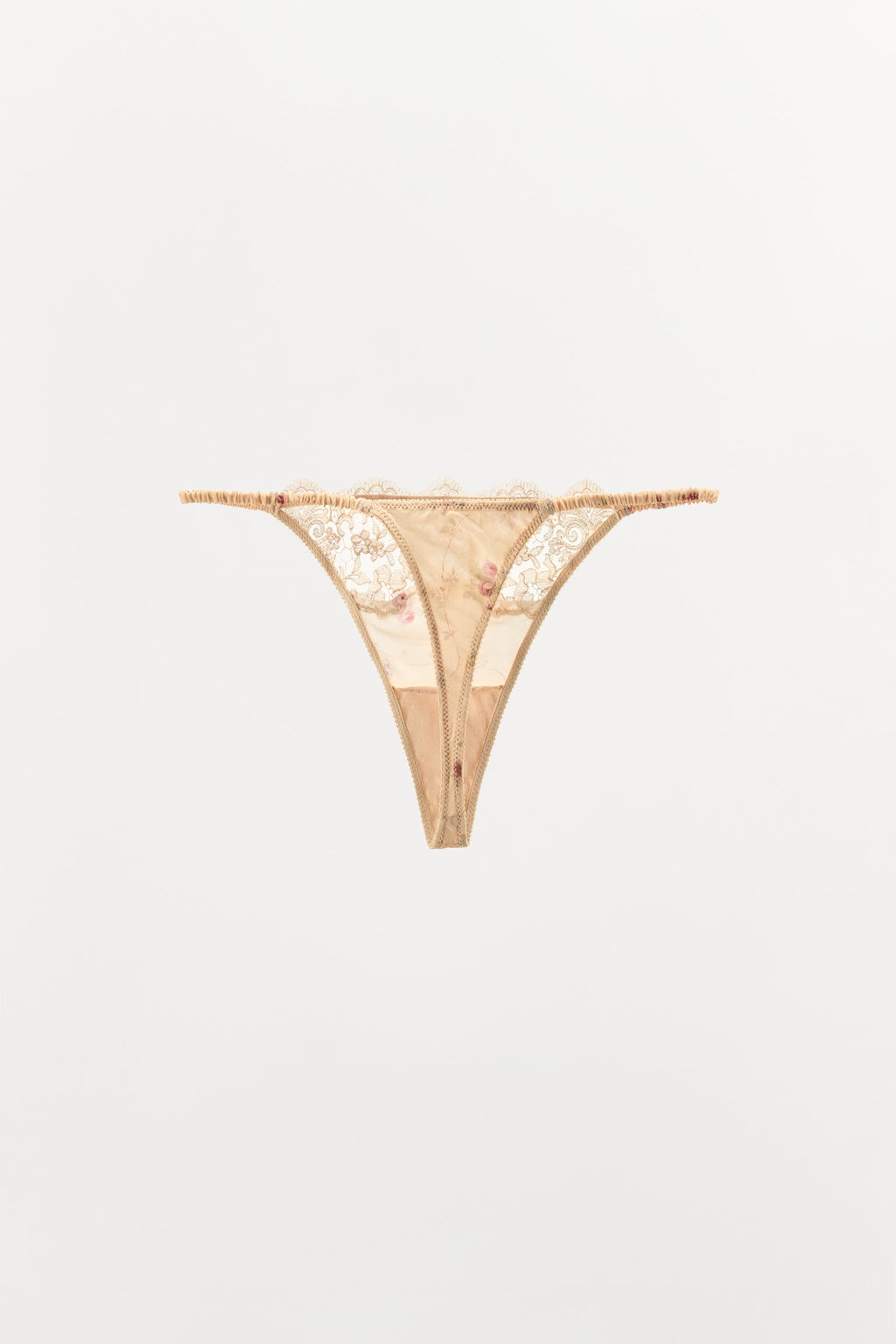 TANGA ESTAMPADO FLORES ENCAJE / Naranja - Zara фото 5