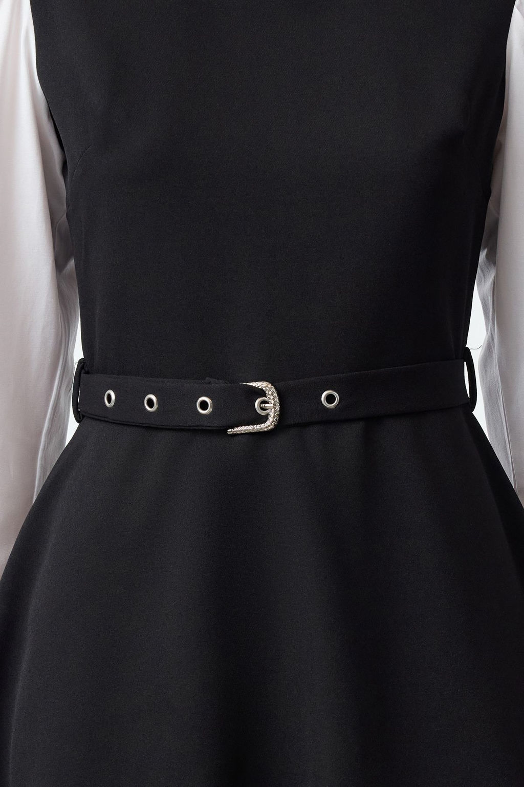 TRENDYOLMILLA Bordo Kemerli Belden Ac?lan Gomlek Detayl? Mini Dokuma Elbise TWOAW25EL00398 фото 8