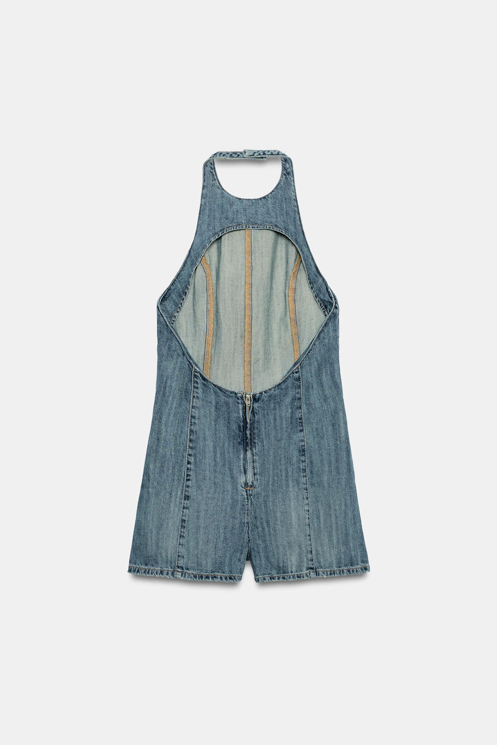 MONO CORTO HALTER DENIM TRF / Azul - Zara фото 5