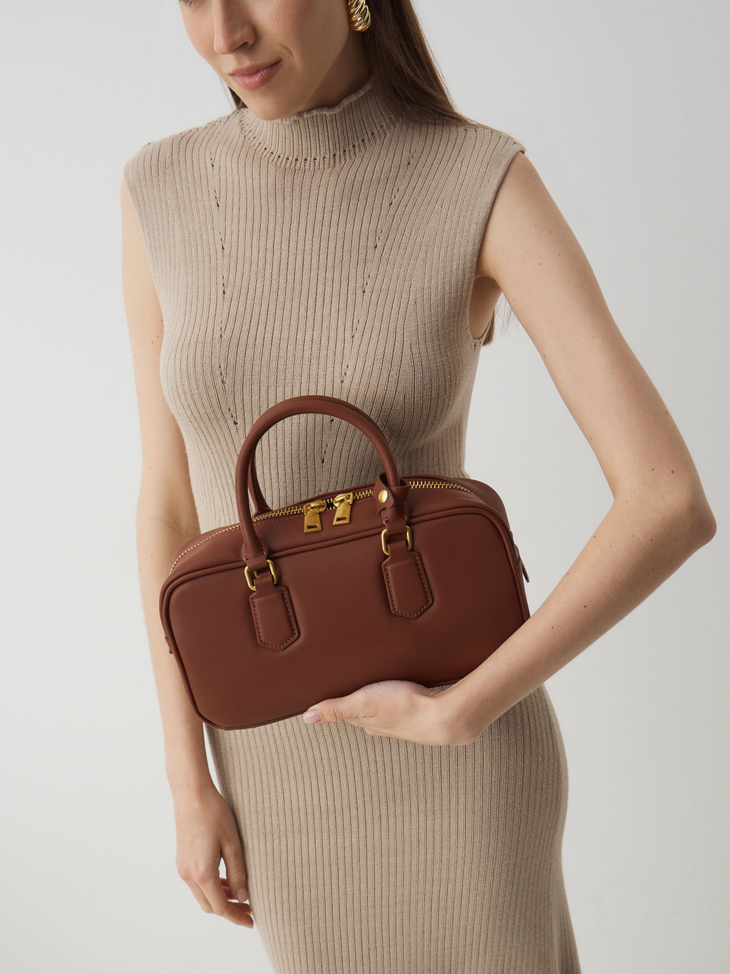 Женская сумка с ручками TENDANCE Артикул 4533842, коричневый  фото 2