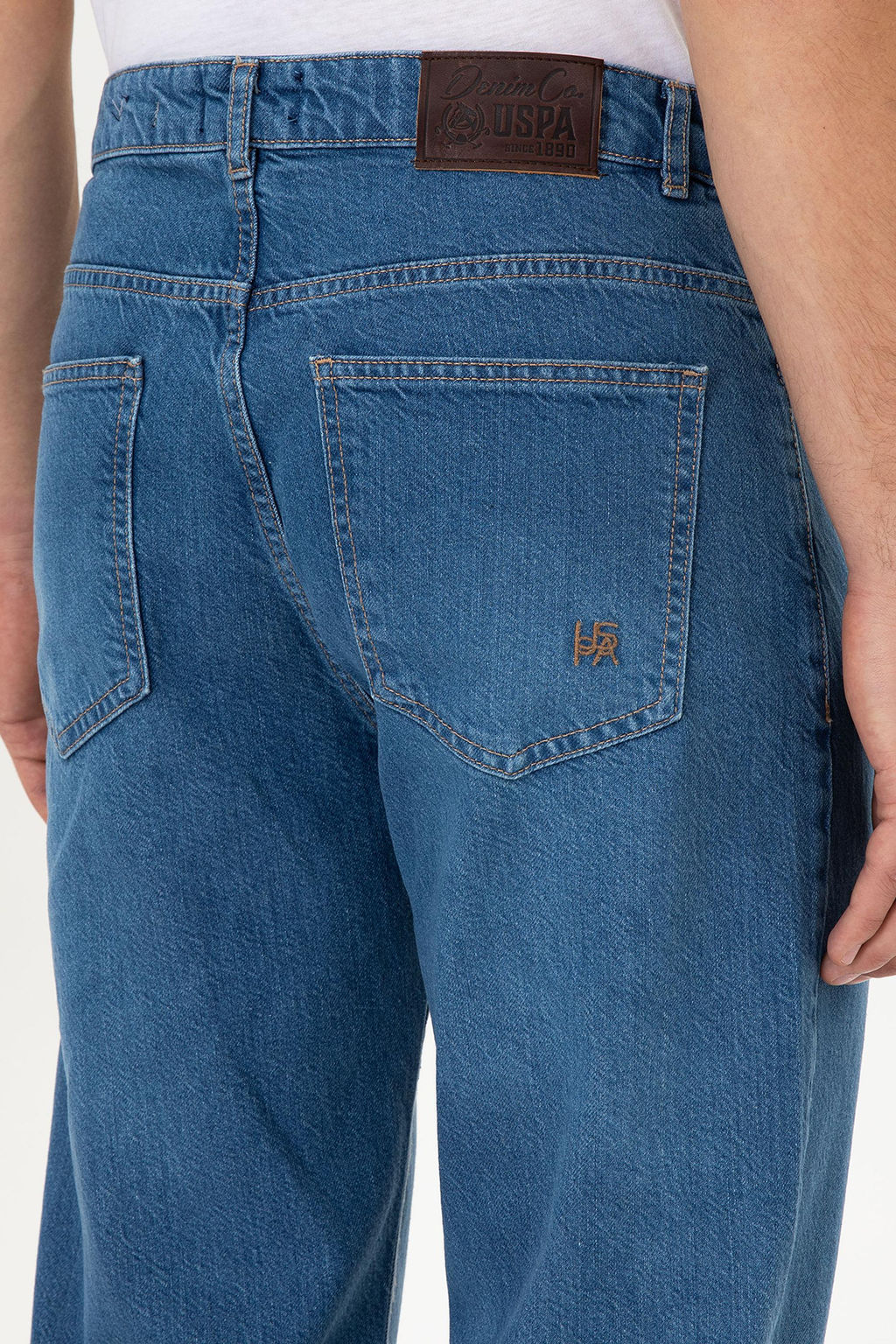 Erkek Mavi Loose Fit Jean Pantolon