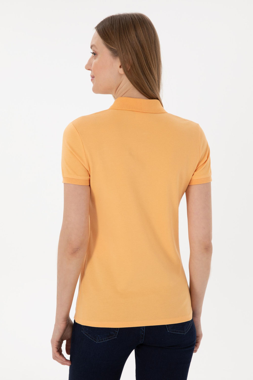 Kad_n Turuncu Basic Polo Yaka Ti__rt Sepette S_rpriz _ndirim - U.s. polo assn фото 5