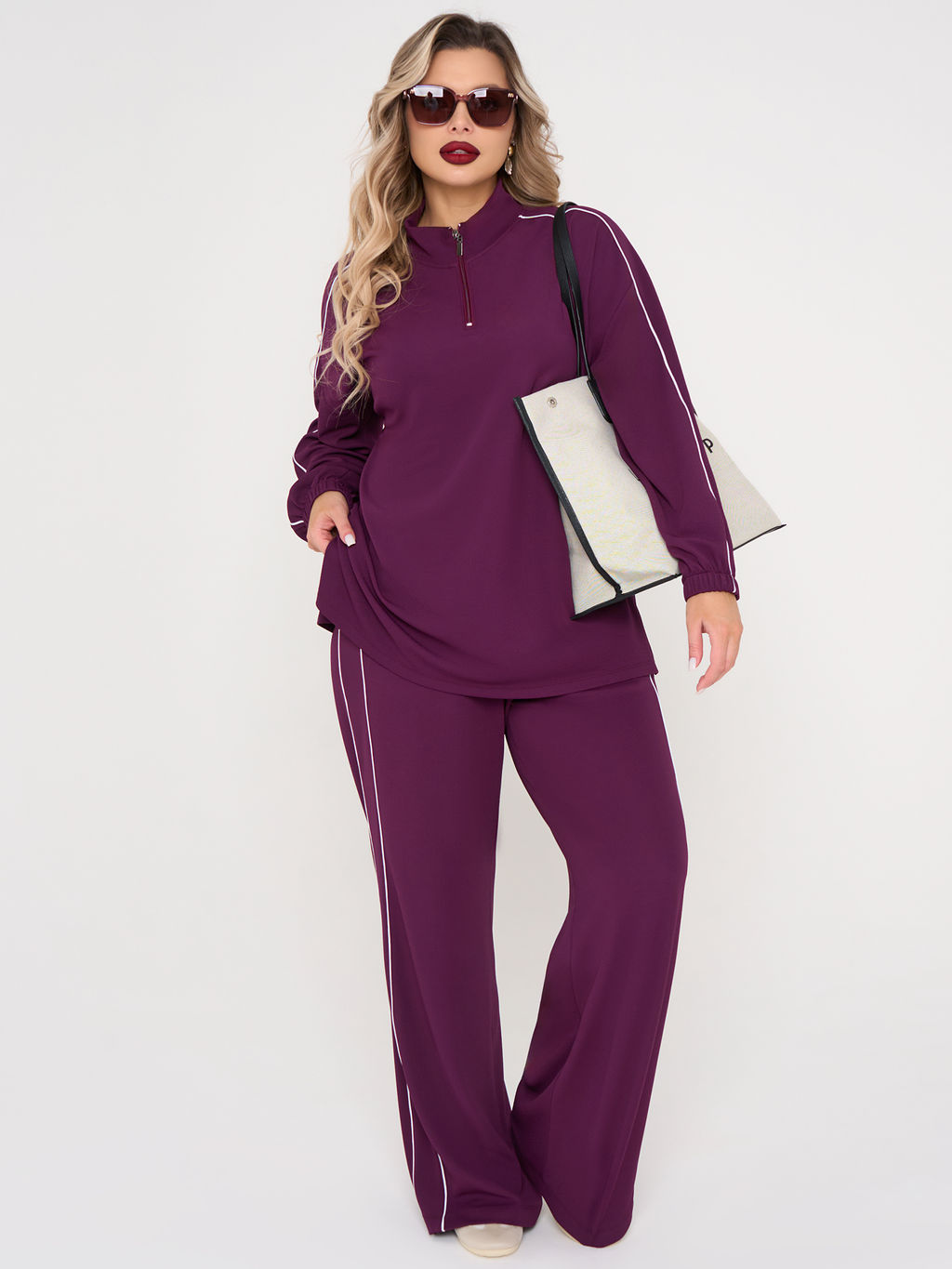 Джемпер 0431-1с сливовый