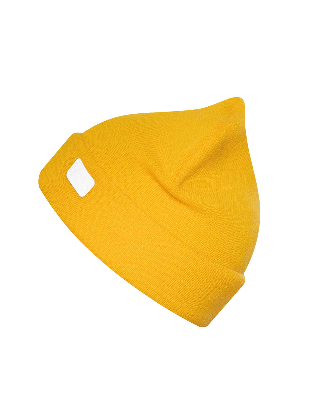 Шапка вязаная желтая