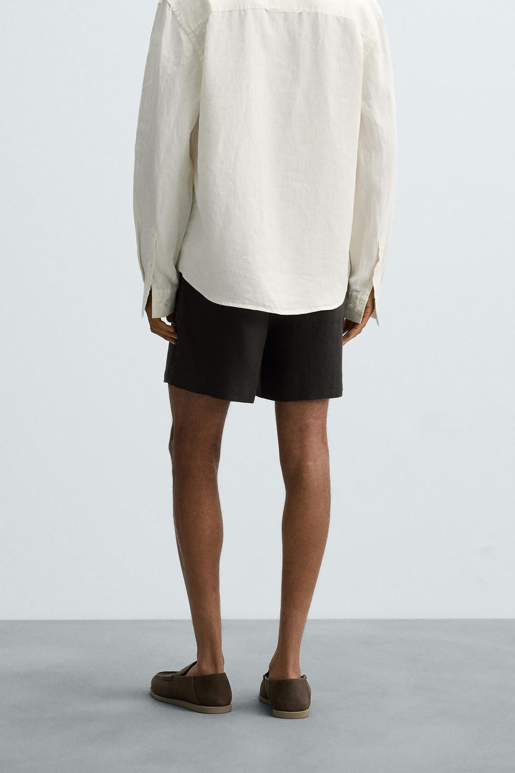 100% LINEN BERMUDA SHORTS - Zara фото 3