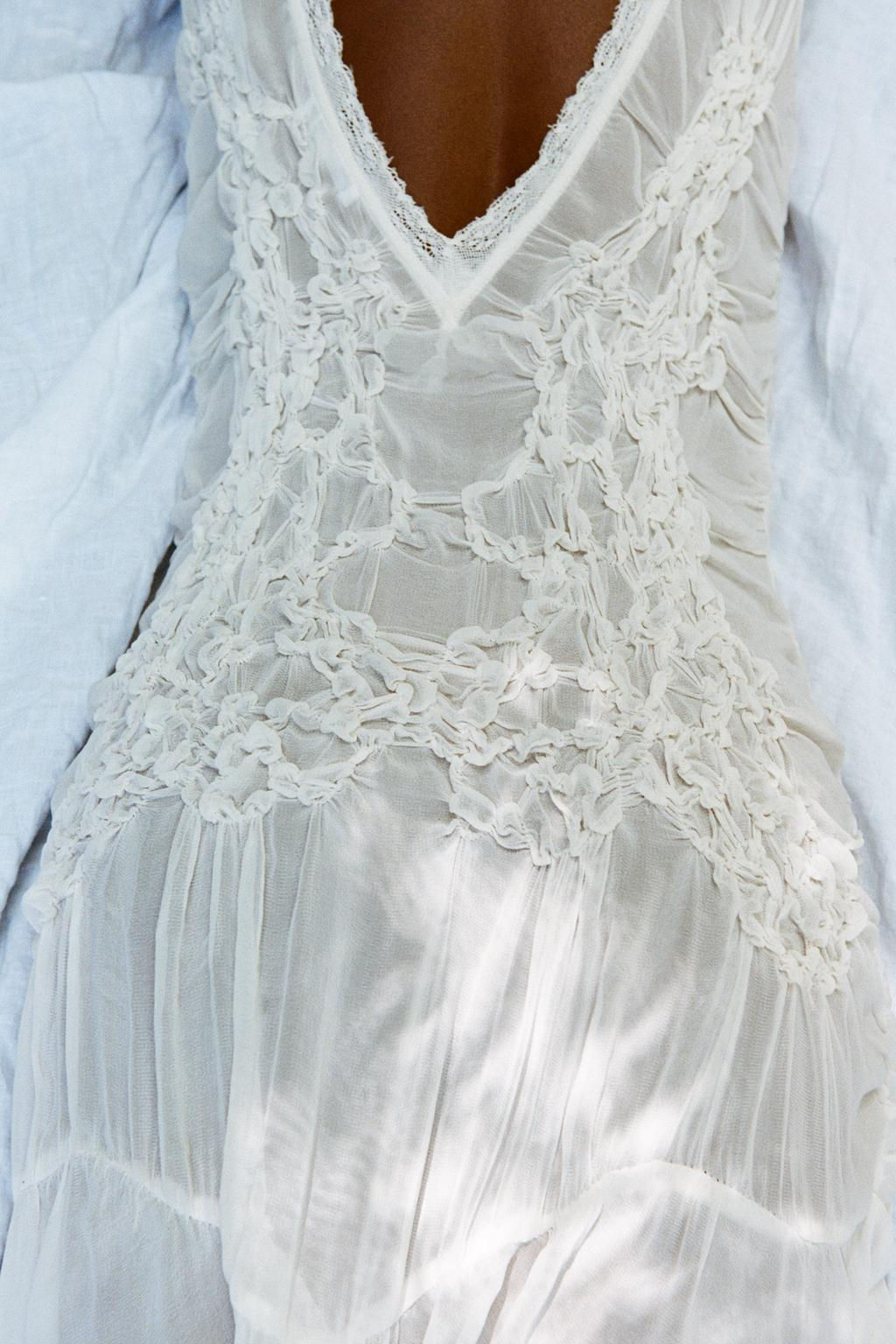 SEMI-SHEER TEXTURED DRESS - Zara фото 2