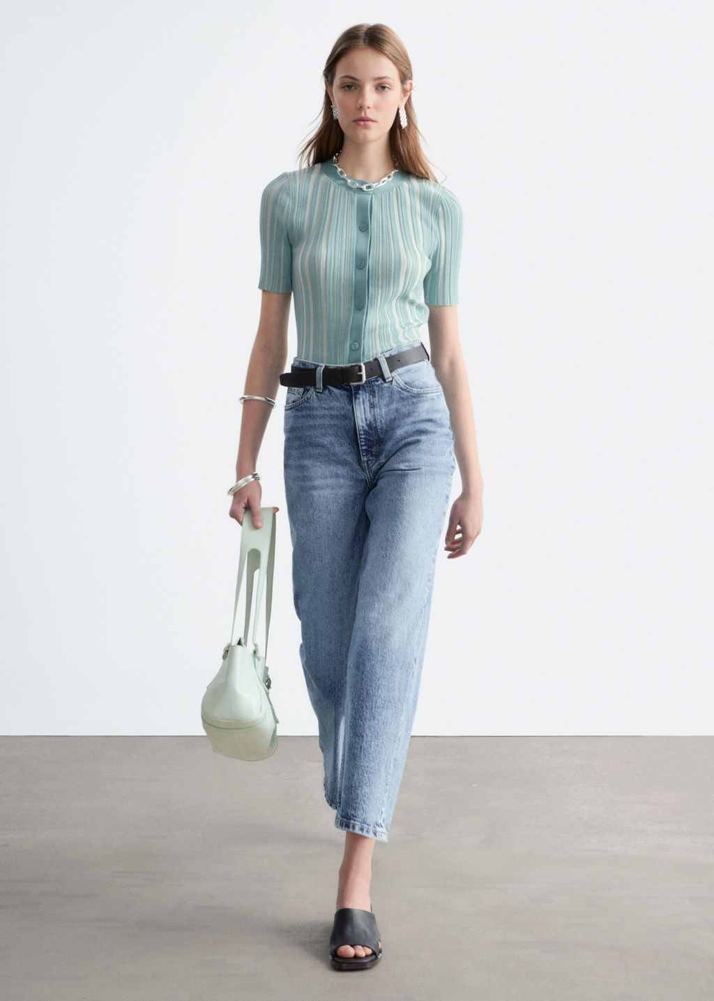 Vaqueros recortados de perneras anchas - H&m фото 4