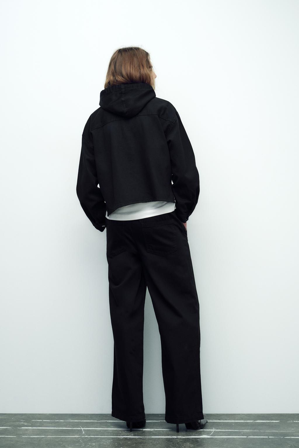 Z1975 HIGH-WAIST WIDE-LEG JOGGER JEANS - Zara фото 9