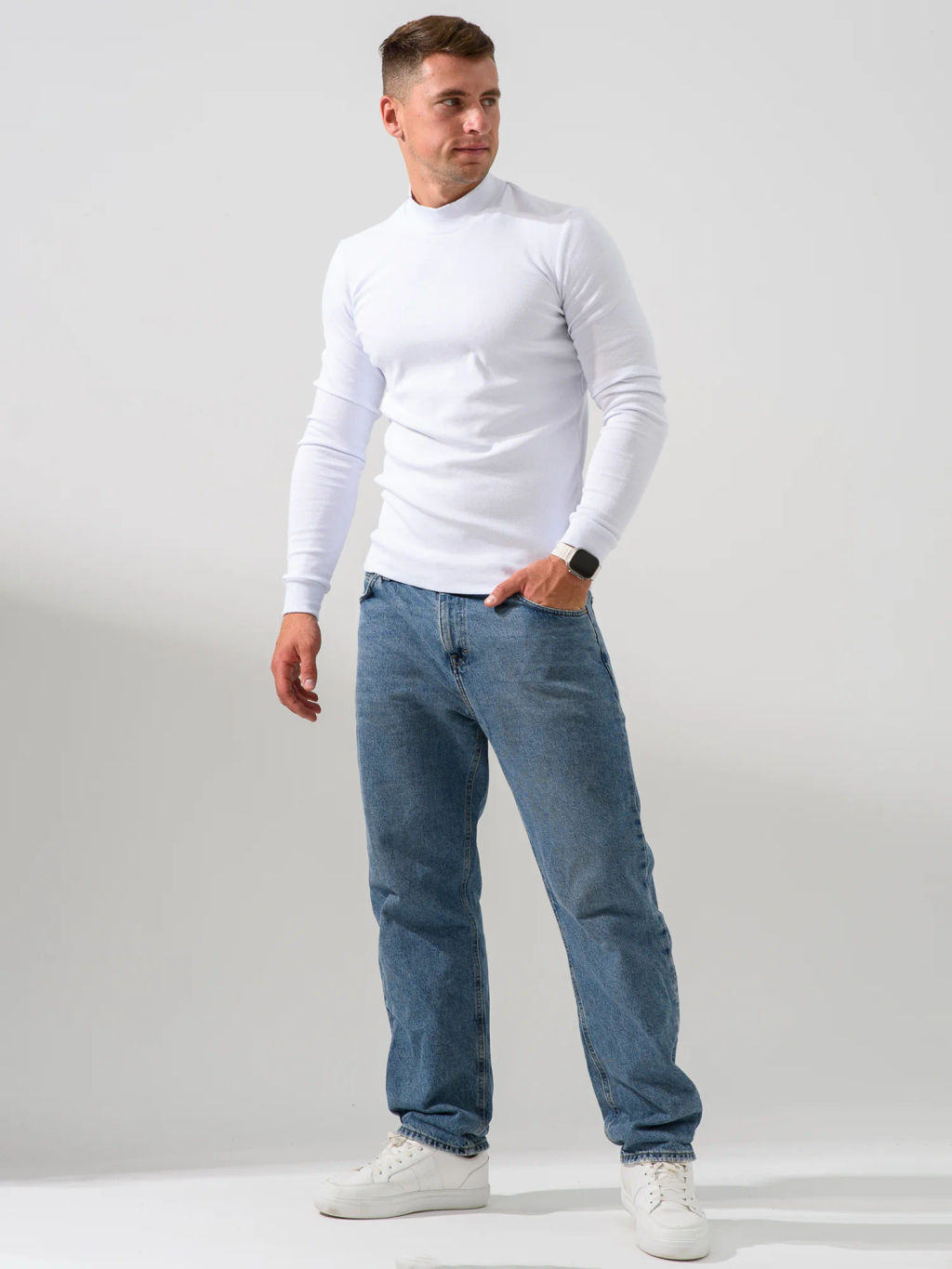 Водолазка кашкорсе Хлопок 95%, лайкра 5% (стойка) - Оптима фото 2