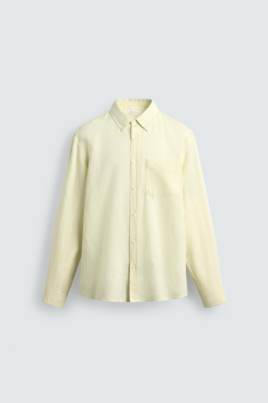 CAMISA REGULAR FIT LINO - ALGOD?N / rayas - Zara фото 6