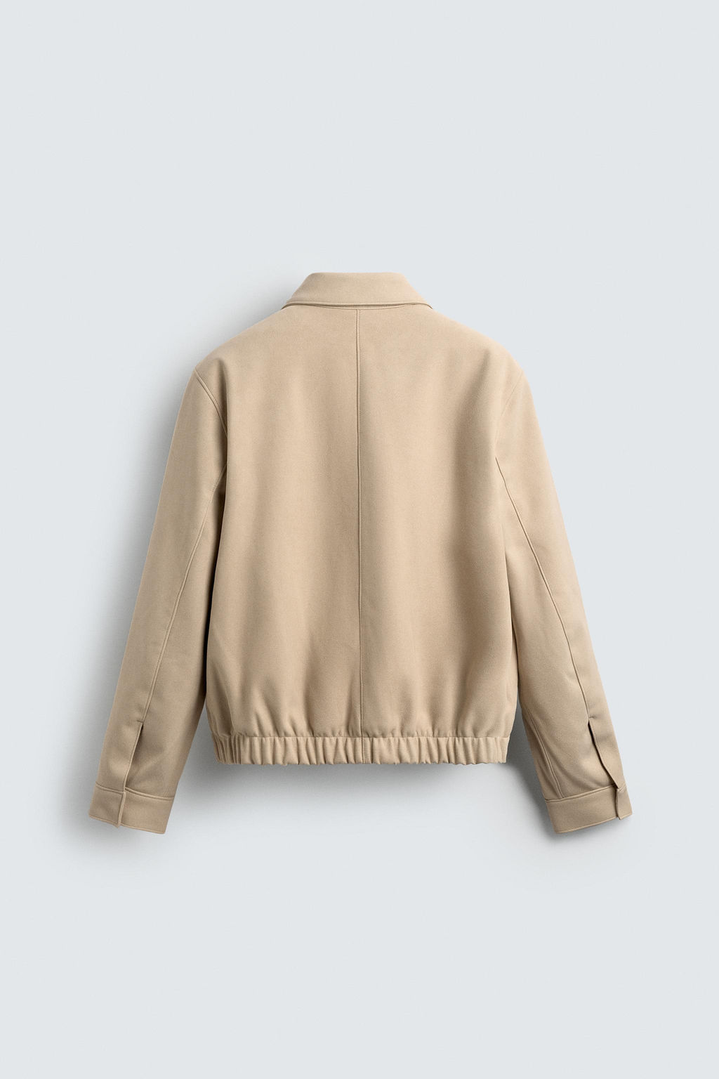 FAUX SUEDE QUILTED JACKET