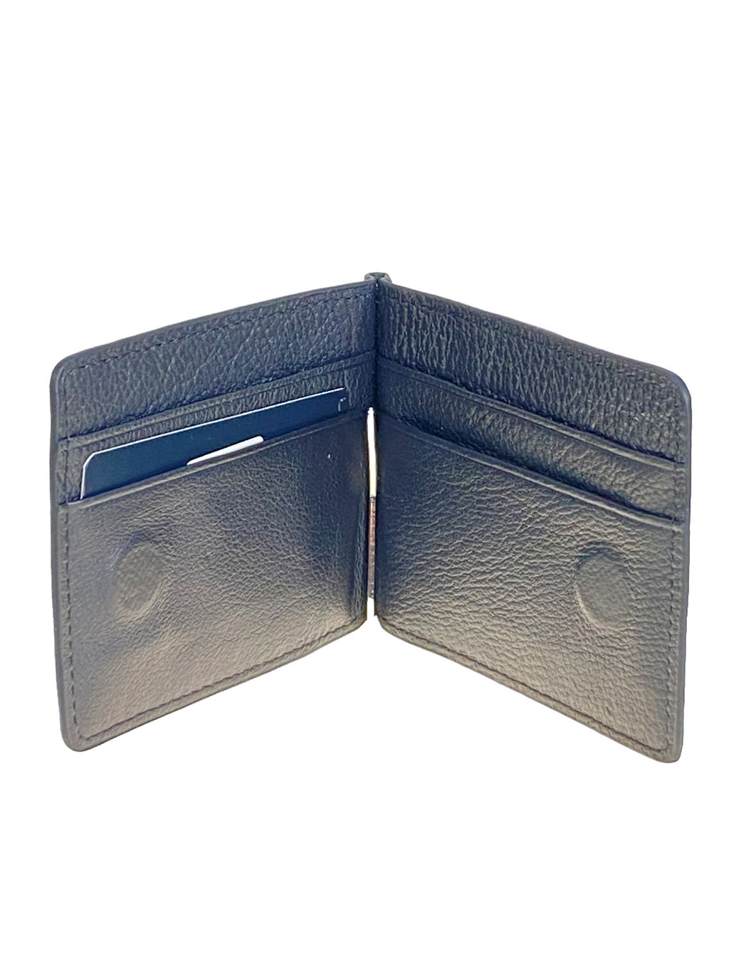 Зажим для денег из натуральной кожи, цвет черный - Greta фото 2